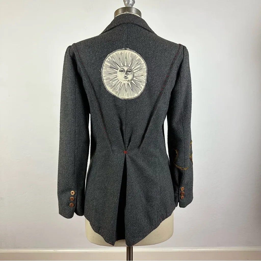 Bohemia Sun and Moon Blazer Gray Size 2 - Image 9