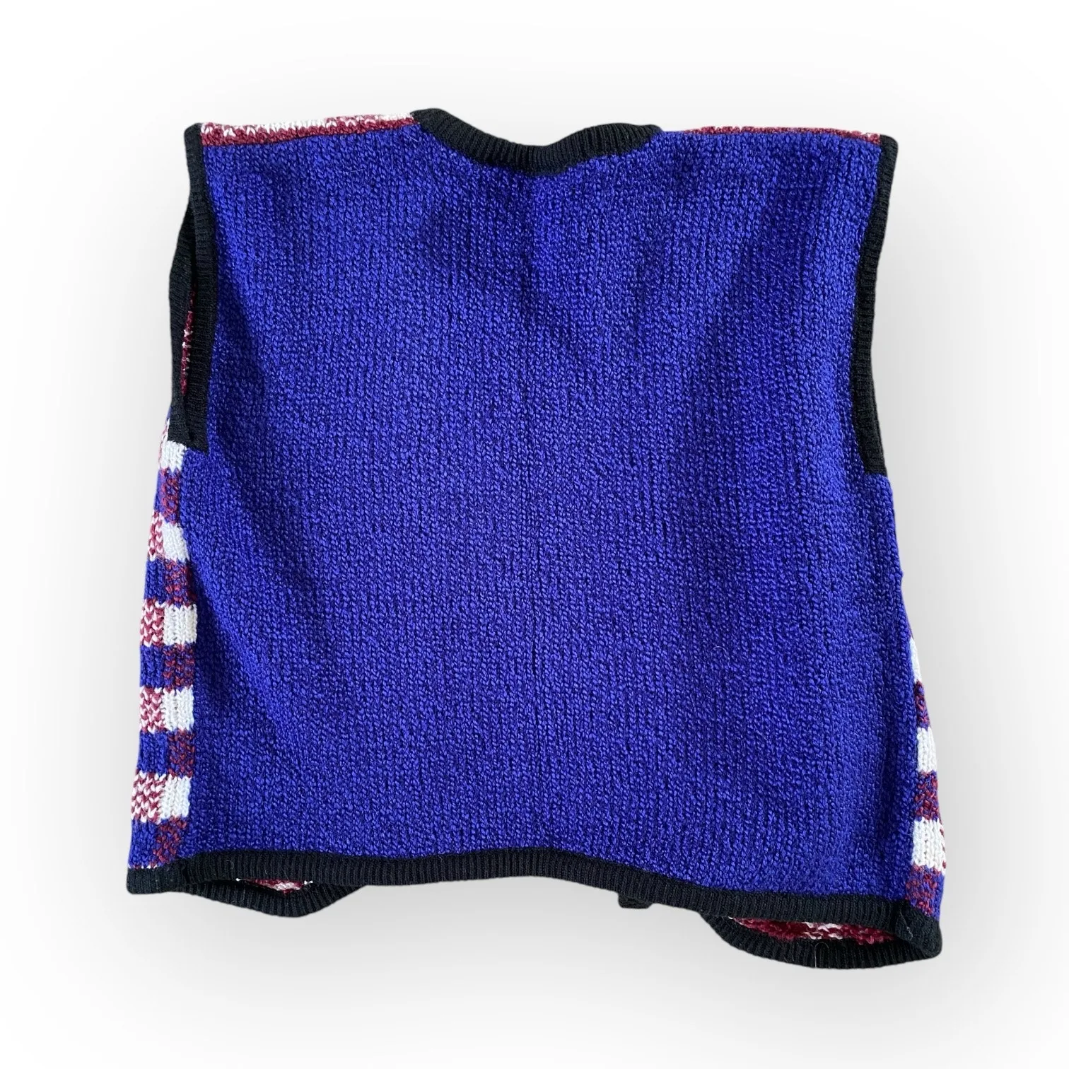 Vintage 90s OP Button Down Sweater Vest Plaid Men's size Large Preppy Grunge - Image 5