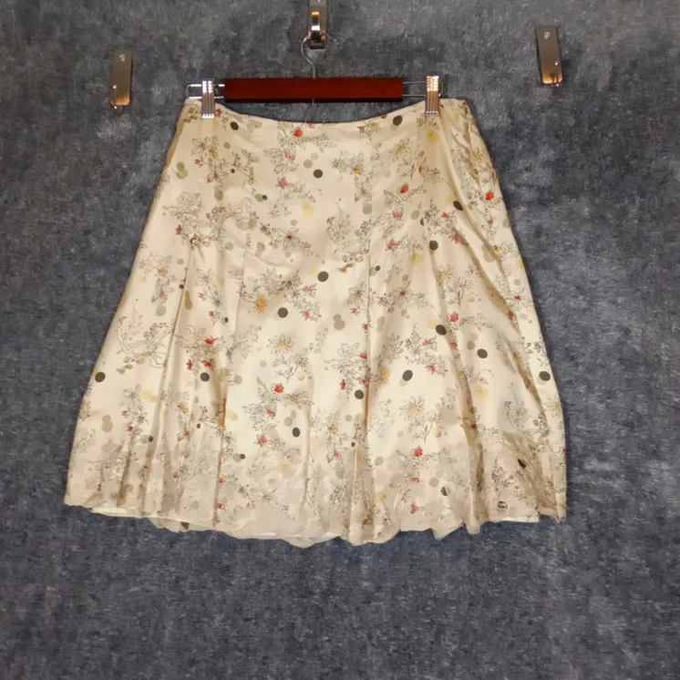 Ideology Mini Silk Womens Skirt Fairy Vintage Embroidery Trim Size 6 - Image 5