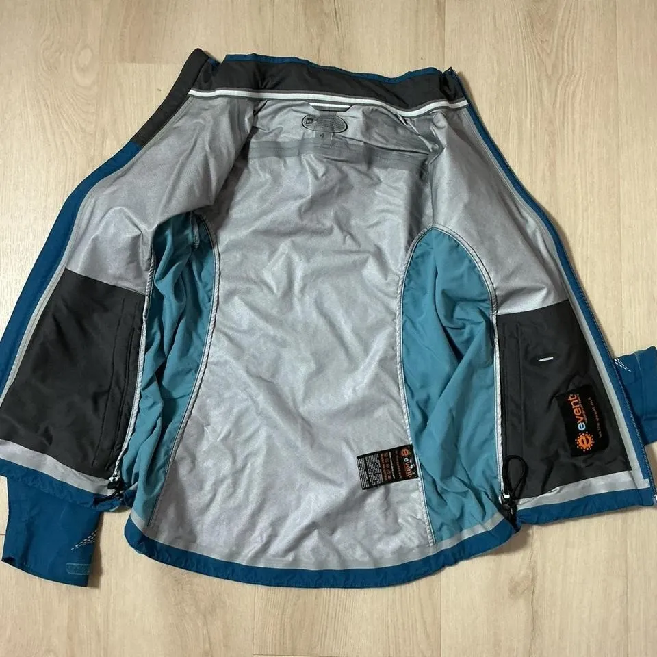 REI eVent Waterproof Breathable Jacket Women's Small Blue Outdoor Active‎ - Image 3