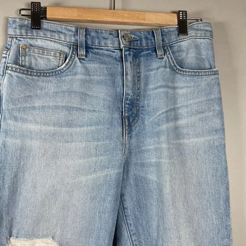 IRO Genn Blue Distressed Silver Detailing Chain Jeans Womens Size 27 ($325) - Image 10