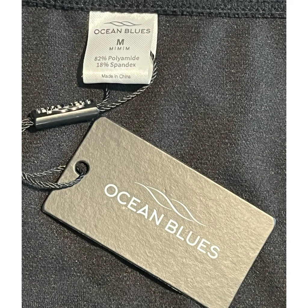 Ocean Blues Bikini Bottoms Women's Medium Black Strappy Full Coverage Swim NWT - Image 5