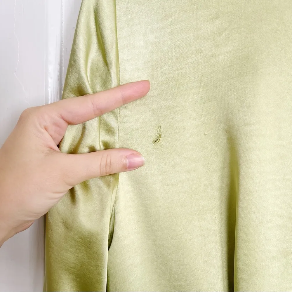 ELLIATT • Kai Maxi Dress in Avocado green satin gown bridesmaid formal - Image 13