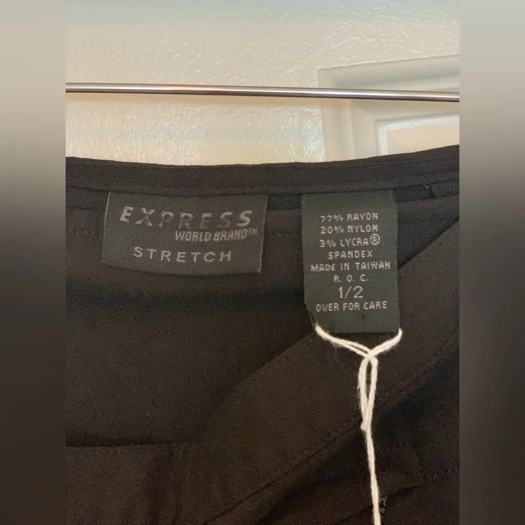 Express Black Velcro Wrap Mini Skirt.    Size-1/2 - Image 7