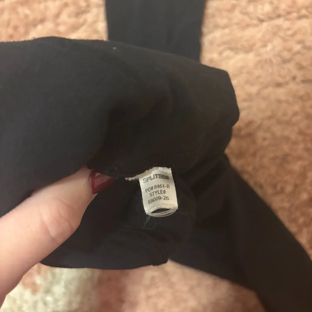 Splits59 Women XXS Black High Waisted Cropped Leggings Airweight Yoga Athleisure - Image 4