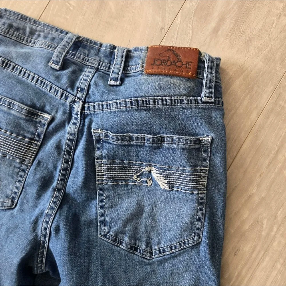 Vintage Jordache Jeans Straight Leg High Rise Denim Y2K 27 Horse Western - Image 5