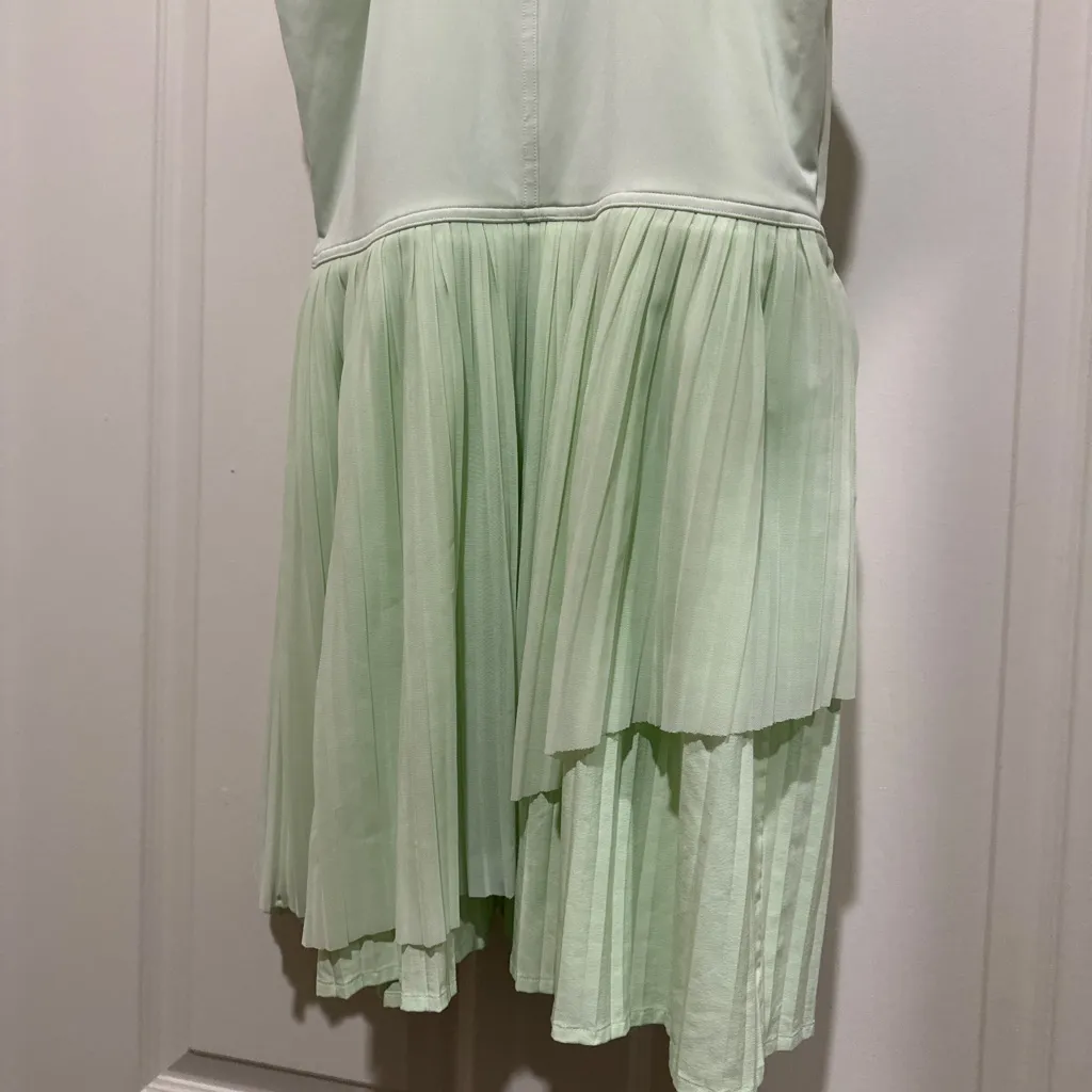 Lululemon Tiered Pleats Kohlrabi Green Tennis Dress - Image 10