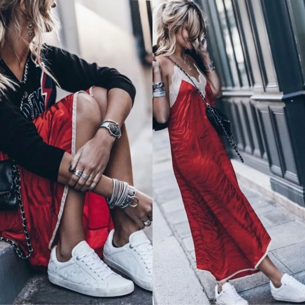 Zadig & Voltaire Leather Star Distressed Sneakers in White Made in‎ Italy Size 7 - Image 12