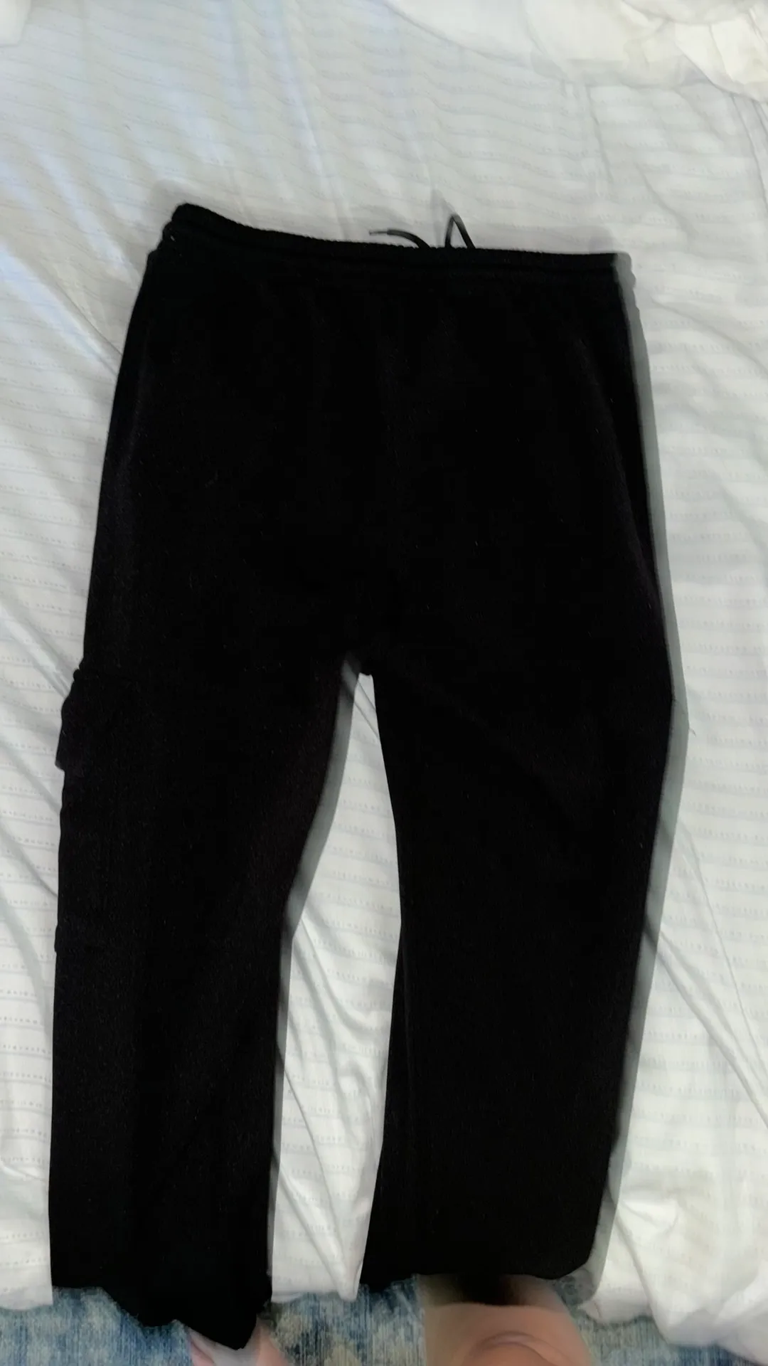 Black Drawstring Joggers Size M - Image 2
