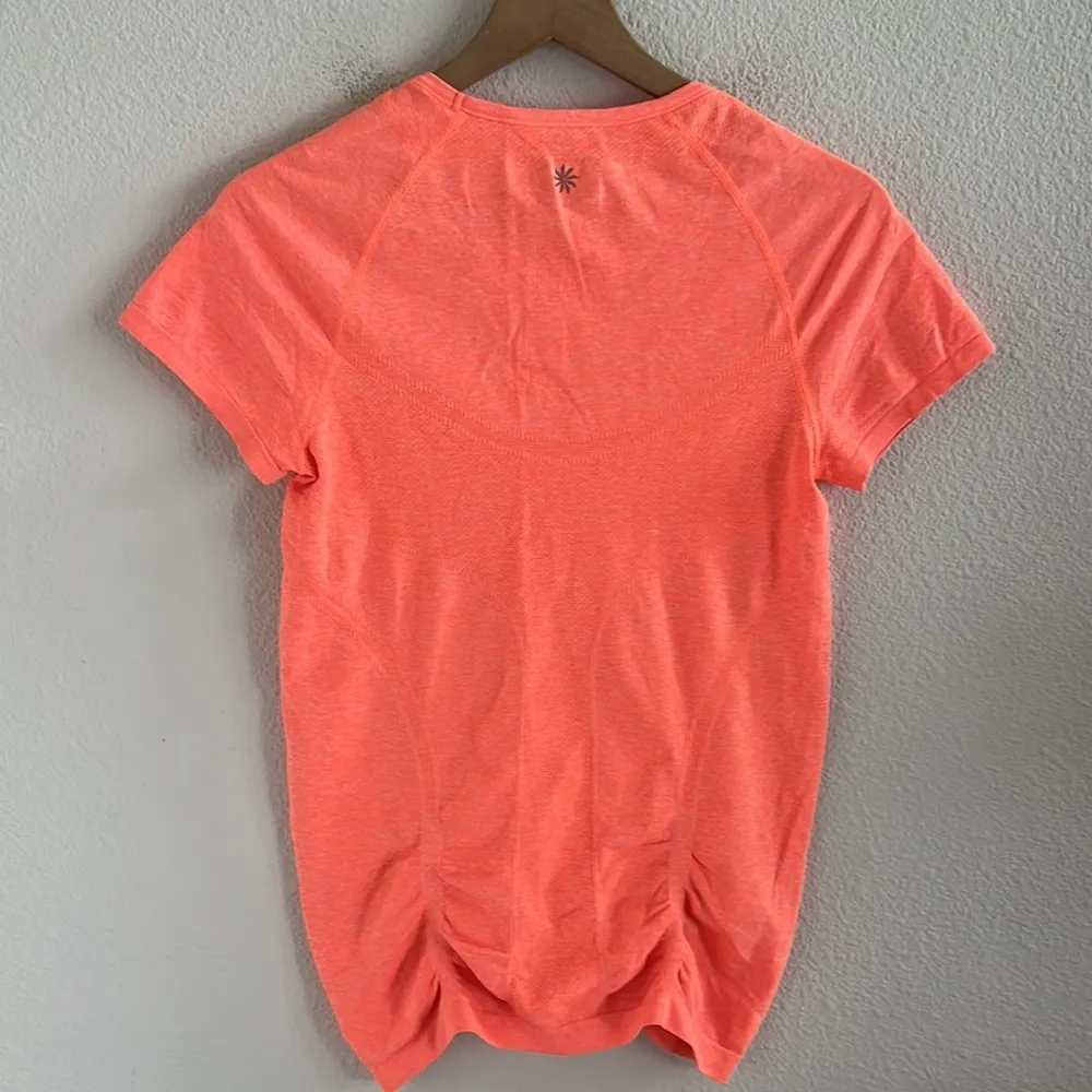 Athleta Fast Track Tee Orange Bright Running Athleisure Medium - Image 2