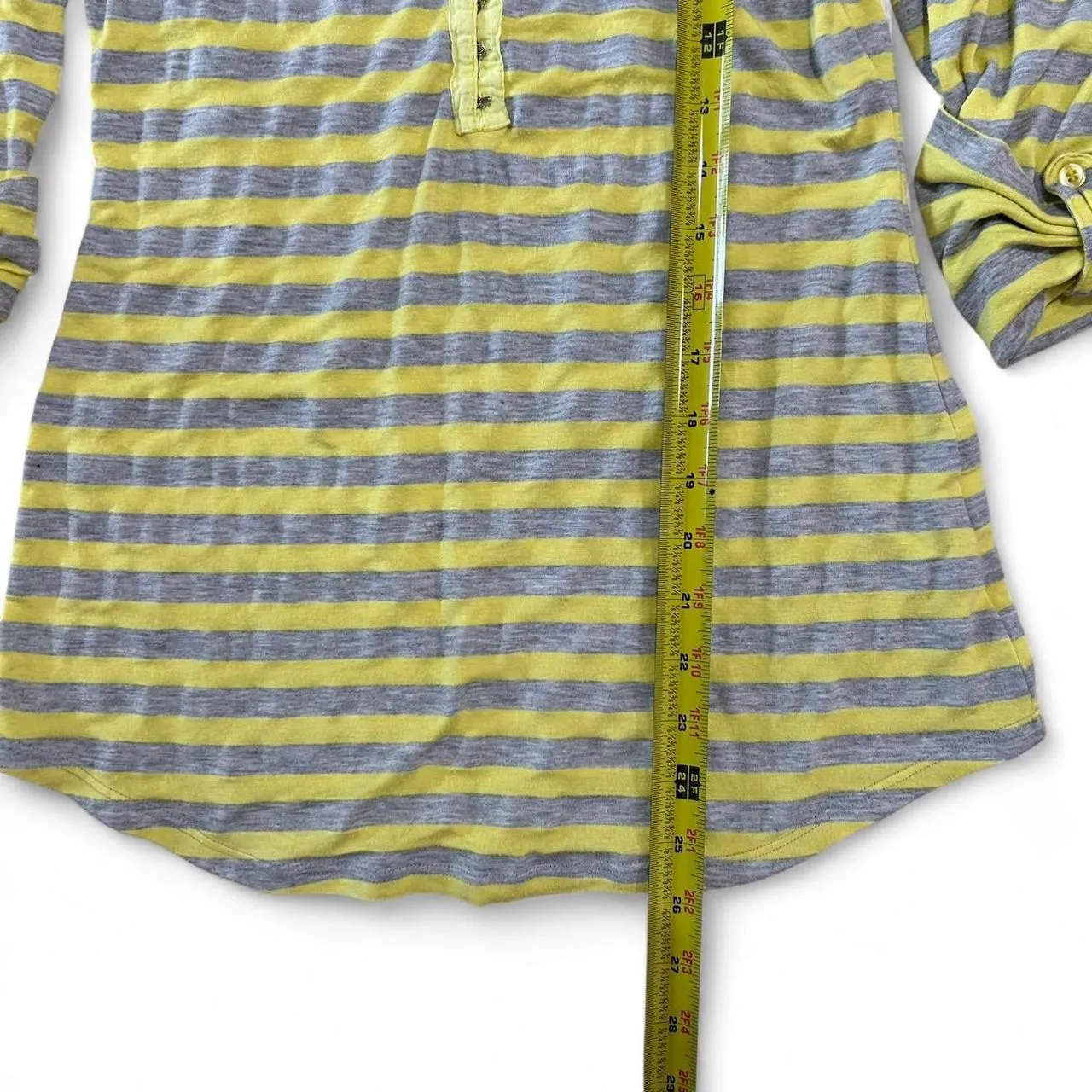 Y2K Striped Henley Top - Image 2