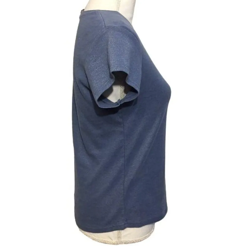 Faded Glory T-Shirt Womens S Used V-Neck Blue - Image 10