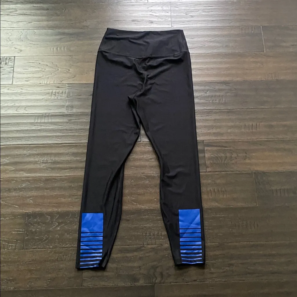 AIR FORCE Nike Leggings Womens Sz Large Black Blue Logo Air Force Falcons - Image 5