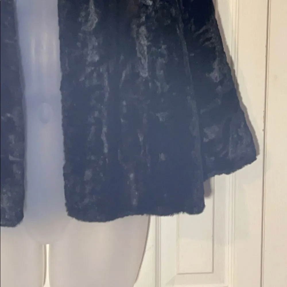 Vintage Faux Seal Fur Swing Capelike Coat 1940s or 1950s Black Size undefined - Image 5