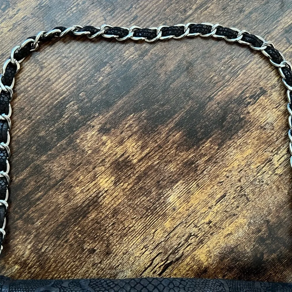 Chicos faux leather/suede embellished handbag. - Image 6