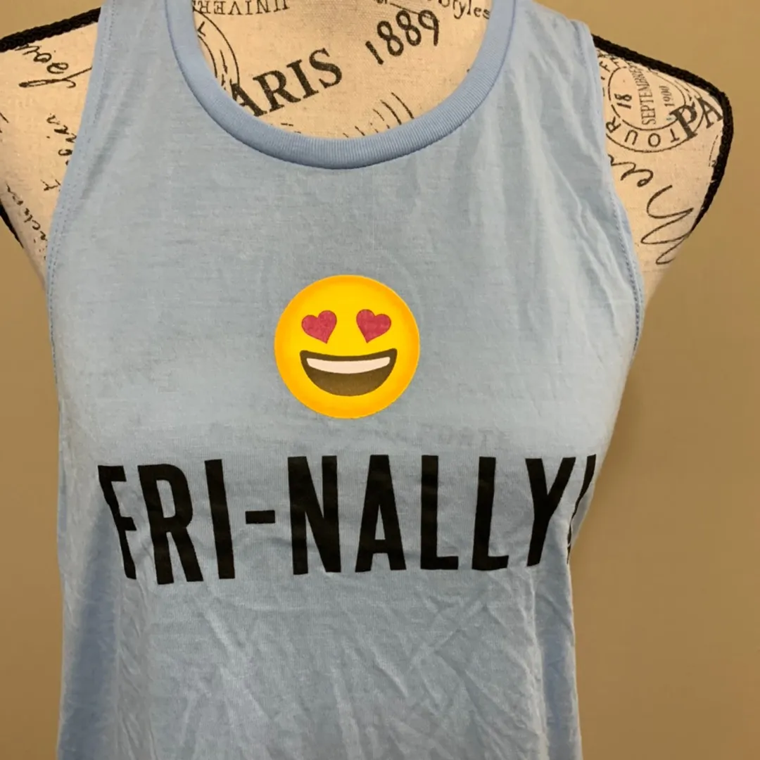 Freeze Clothing Freeze Finally Friday Blue Tank Top Large - Image 7