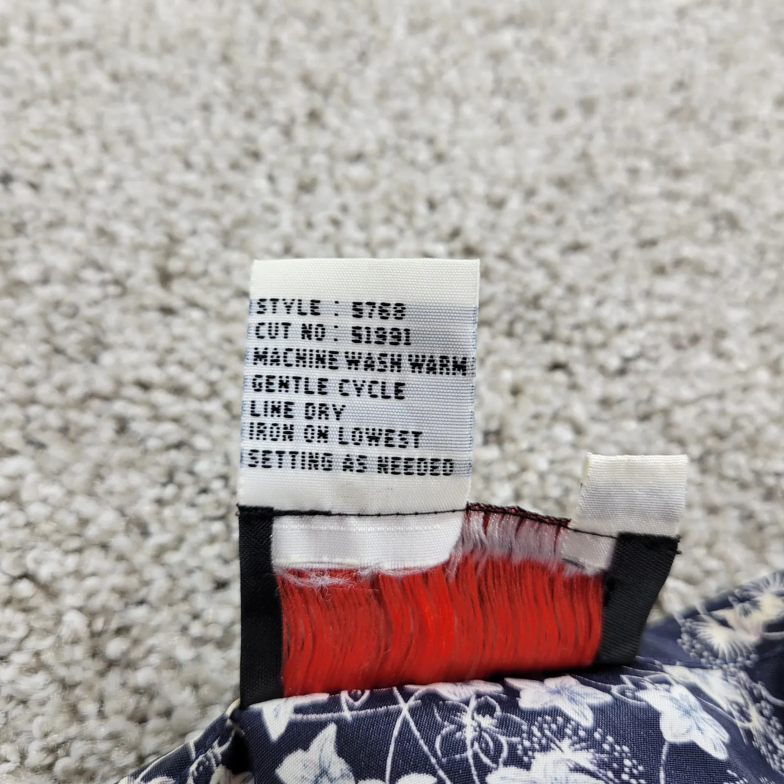 Notations Womens Shirt‎ 8 Blue White Floral Pearl Button Short Sleeve Collared - Image 6