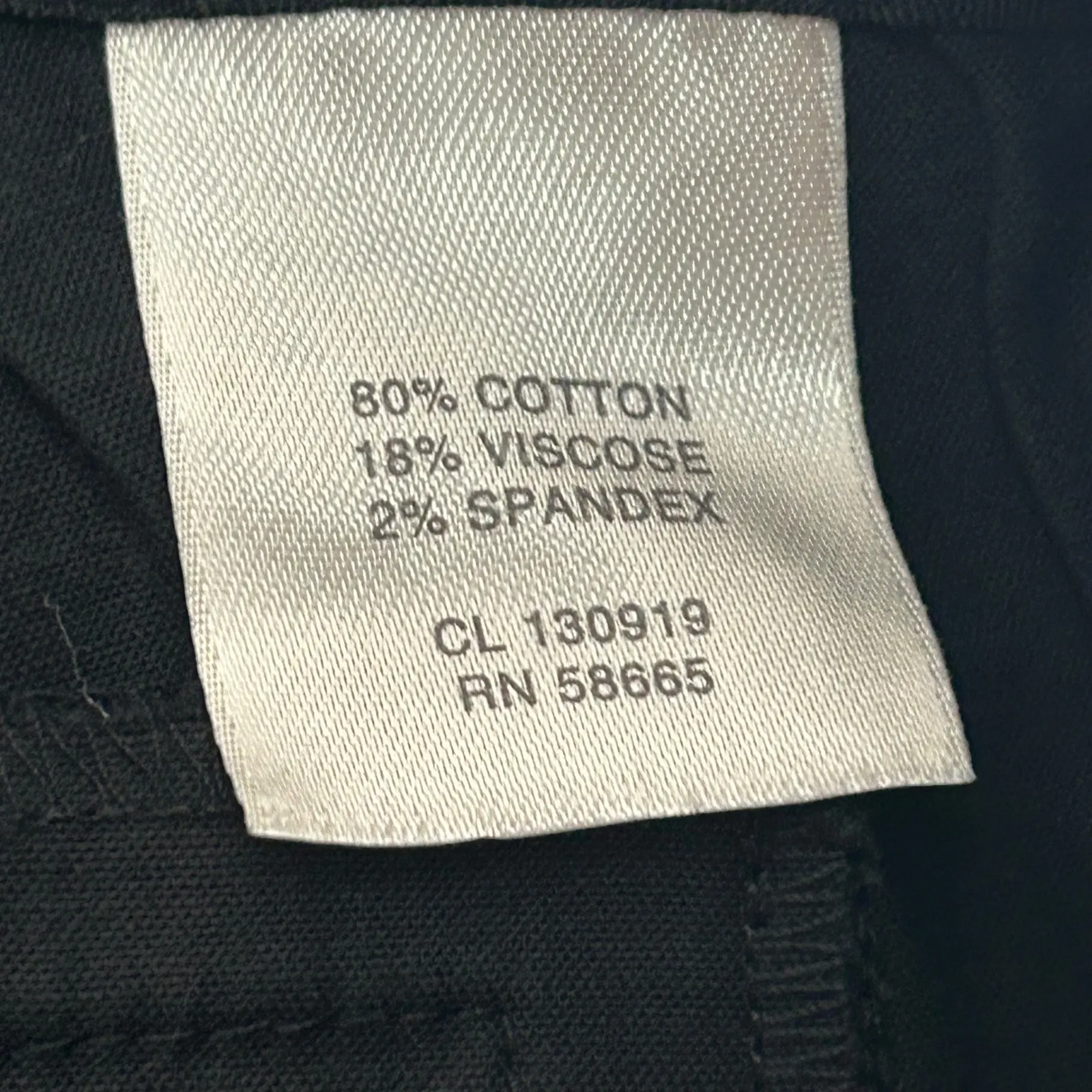 classiques entier Black Flat Front Cropped Pants Size 12 Cotton Blend Nordstrom - Image 3