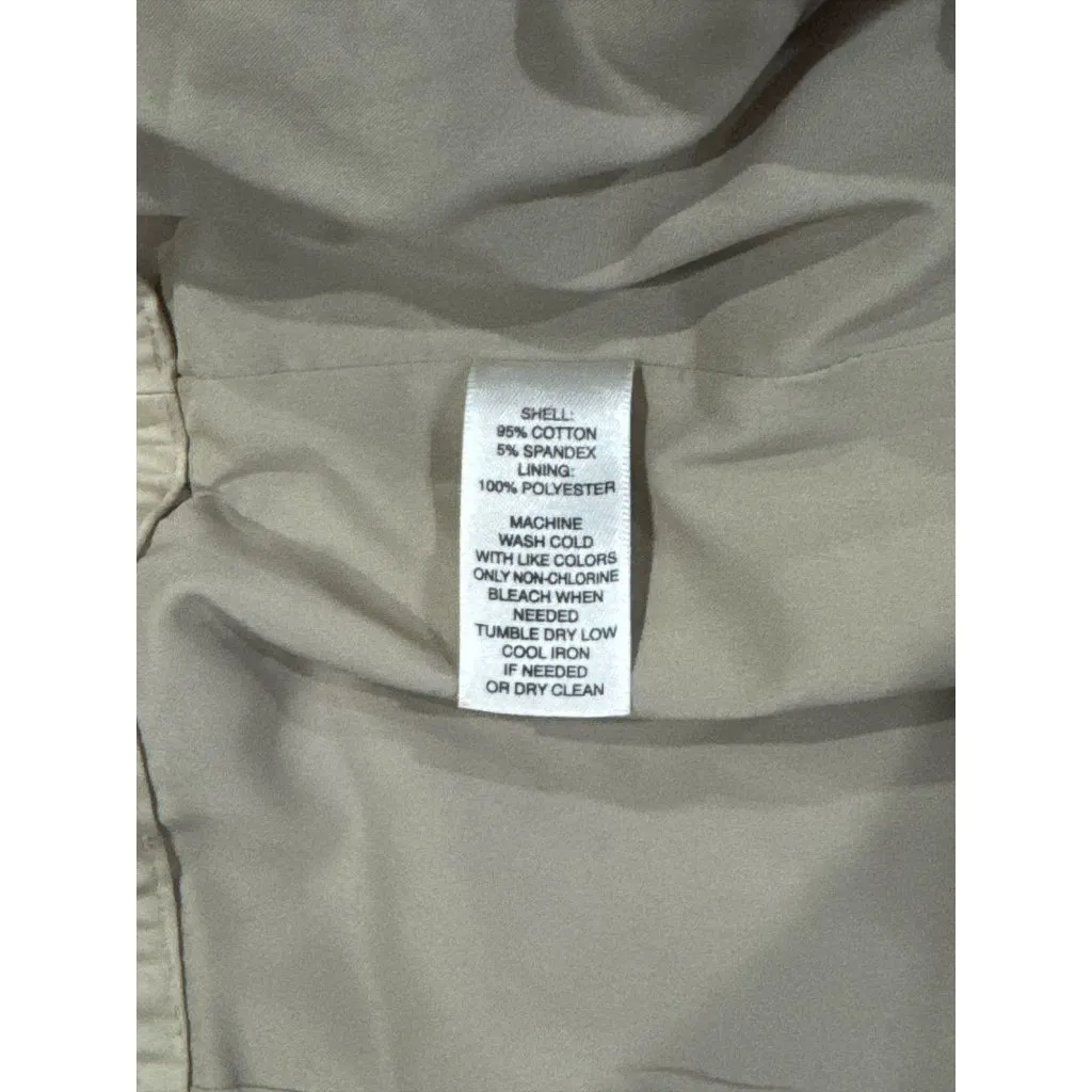 White House Black Market Womens Beige A-Line Skirt Size 6 Cotton Blend Button Detail - Image 6