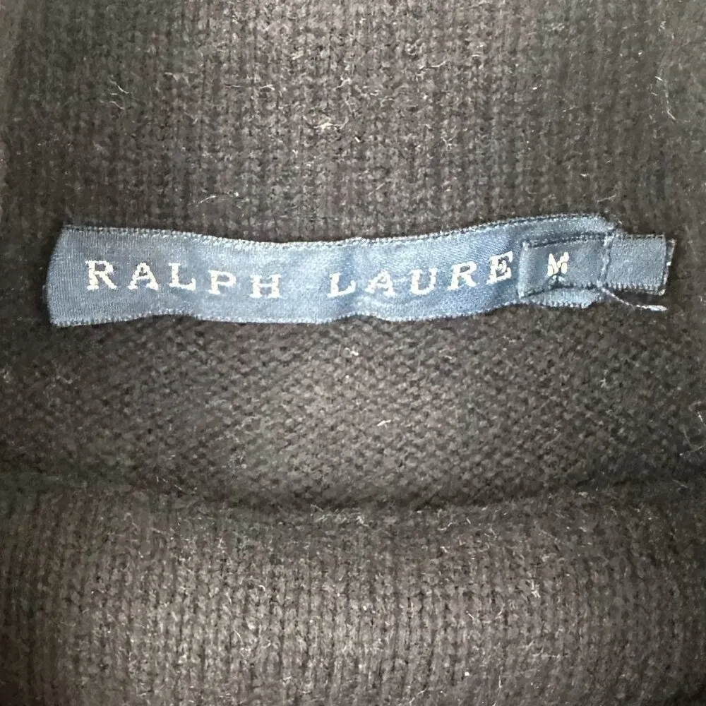 Ralph Lauren Black Cowl Neck Cashmere Blend Sweater - Size: Medium - Image 2
