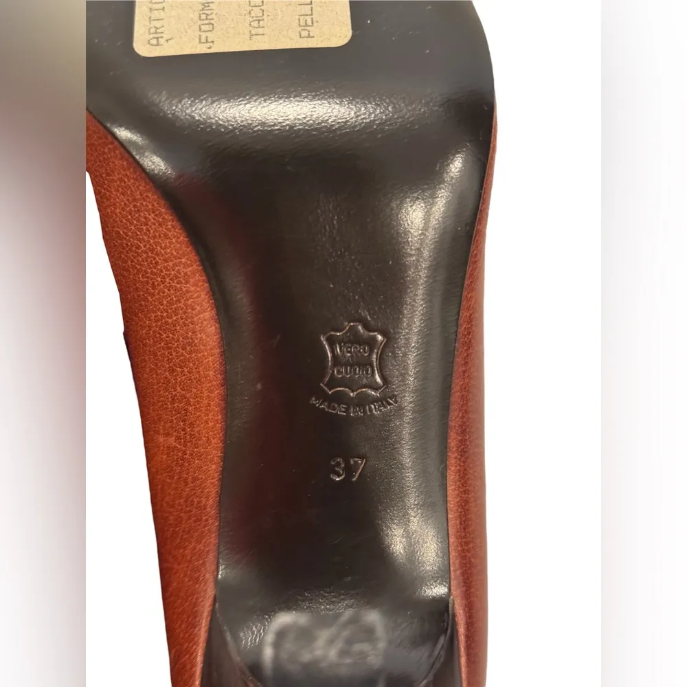 Vintage Antonio Barbato Brown Italian Leather Pointed - Image 6