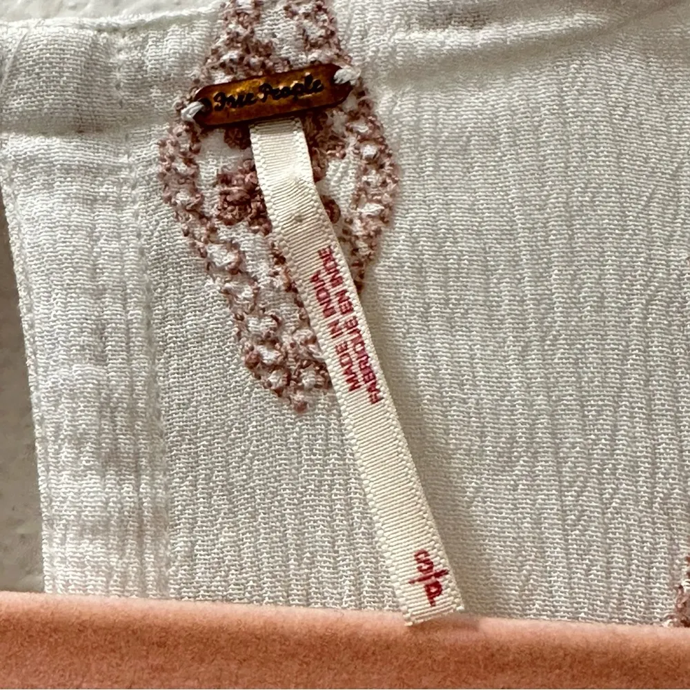 Free People Diamond Embroidered Sleeveless Plunge V-neck Tunic Top Women’s Small - Image 6