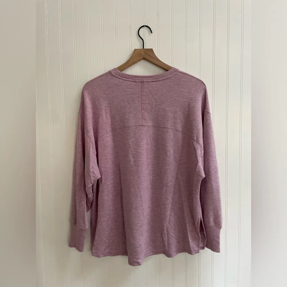 L.L. BEAN Women's SoftFlex Crewneck Dolman Sleeve Pullover Lilac Heather Size S - Image 4