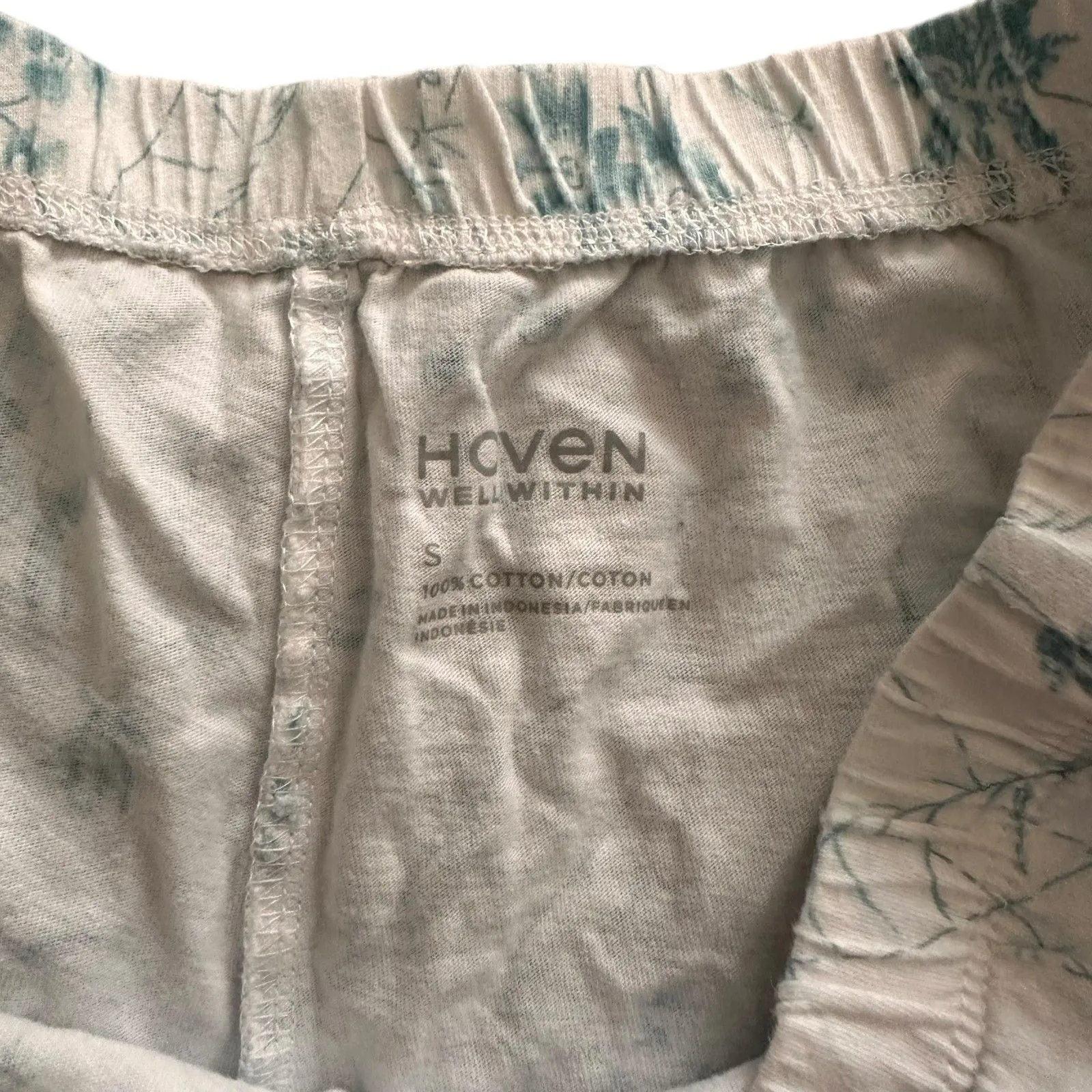 HAVEN WELL WITHIN‎ Jersey Bluebell Floral Pajama Set Small White - Image 6