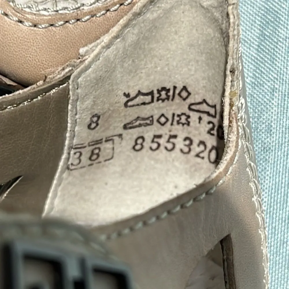 RIEKER Black Leather Mary Janes Size 38/8 B36‎ Tan - Image 5