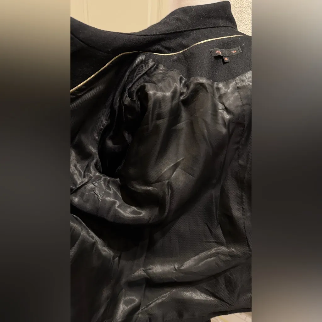 Maje Black Pea Coat for Women - Image 9