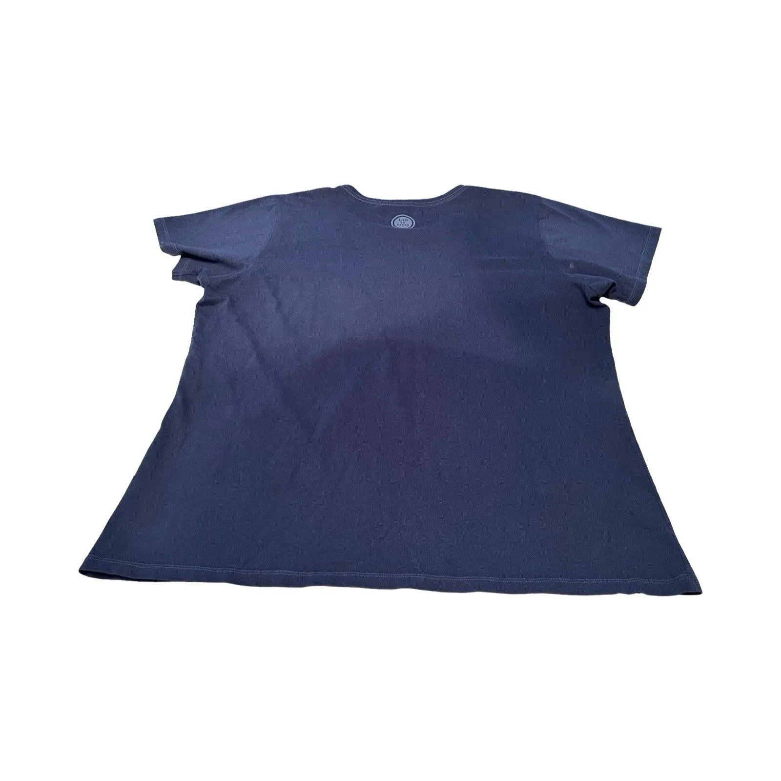 Life Is Good Women's 2XL Crusher Tee Blue In Love We Trust‎ Embroidered T-Shirt - Image 4