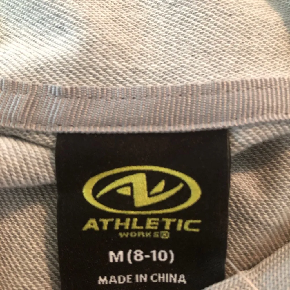 ATHLETIC WORKS Womens Hoodie Size Medium 8-10 Gray Lightweight Terry Lining New - Image 6