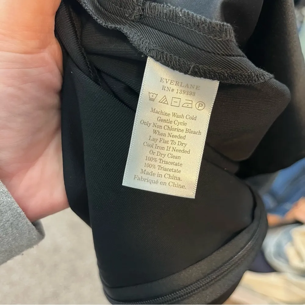 Everlane The Japanese GoWeave Essential Jumpsuit Wide Leg Black Size 2 - Image 7