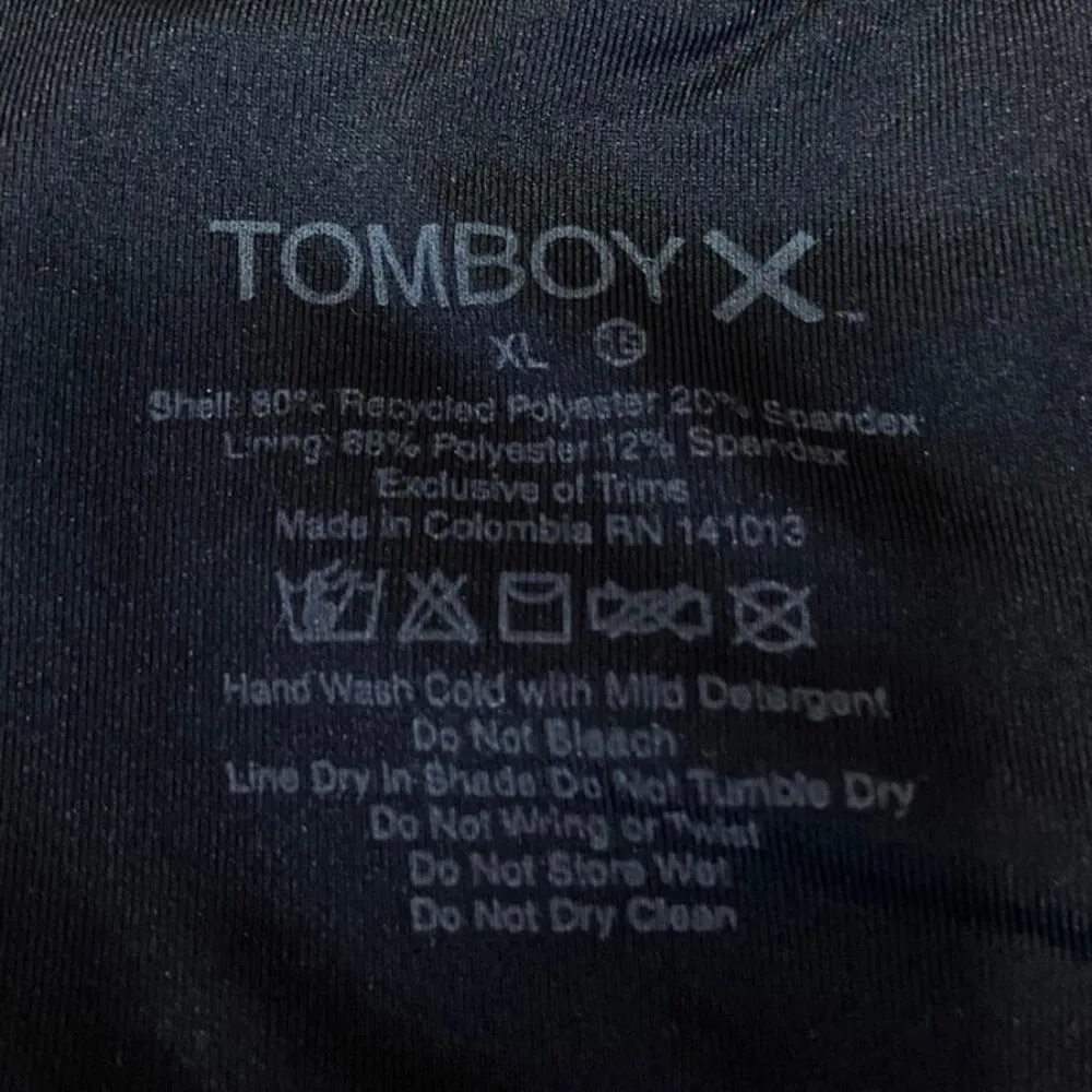 Tomboy X Women's Green Multicolor Tropical Floral Swim Trunks Board Shorts Sz XL - Image 4