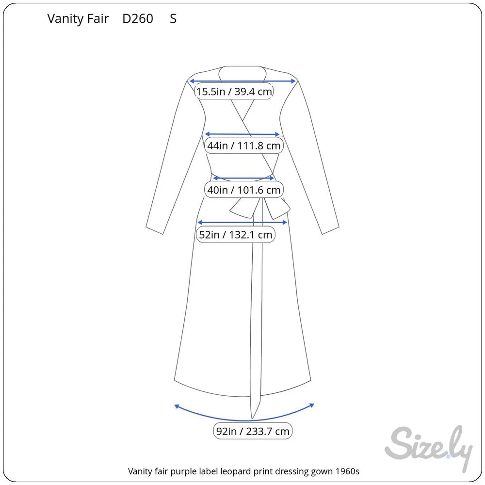 Vanity fair purple label leopard print dressing gown 1960s - Image 10