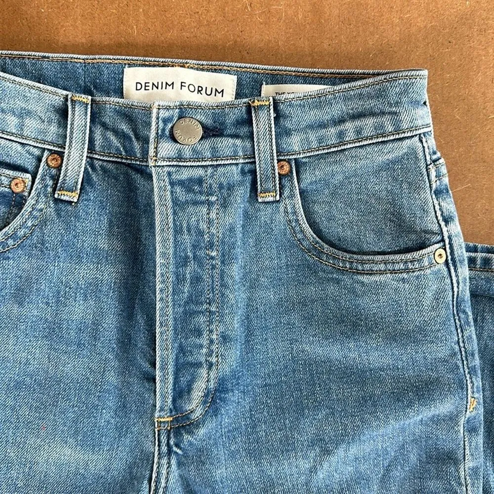Denim Forum Aritzia The Yoko‎ High Rise Slim Size 24 Women's Jeans Blue - Image 13
