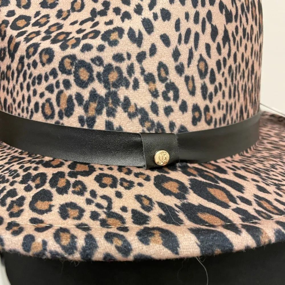 Juicy Couture Leopard Print Fedora Hat One Size NWT - Image 3