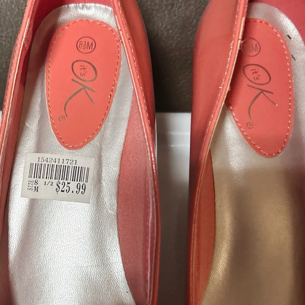 Women's It's OK Heels Size 8.5 Coral - Image 5