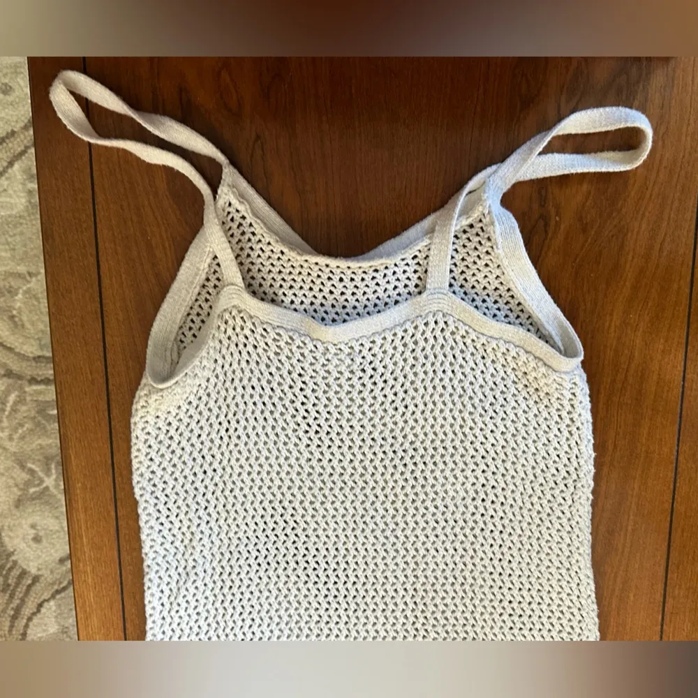 Aerie White Crochet Knit Maxi Cover-Up Dress Size S/P - Image 3