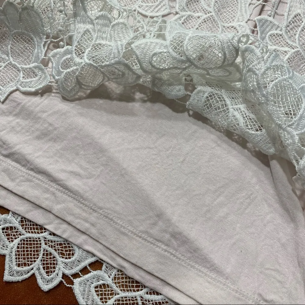 Philosophy Lace Overlay White top medium - Image 6