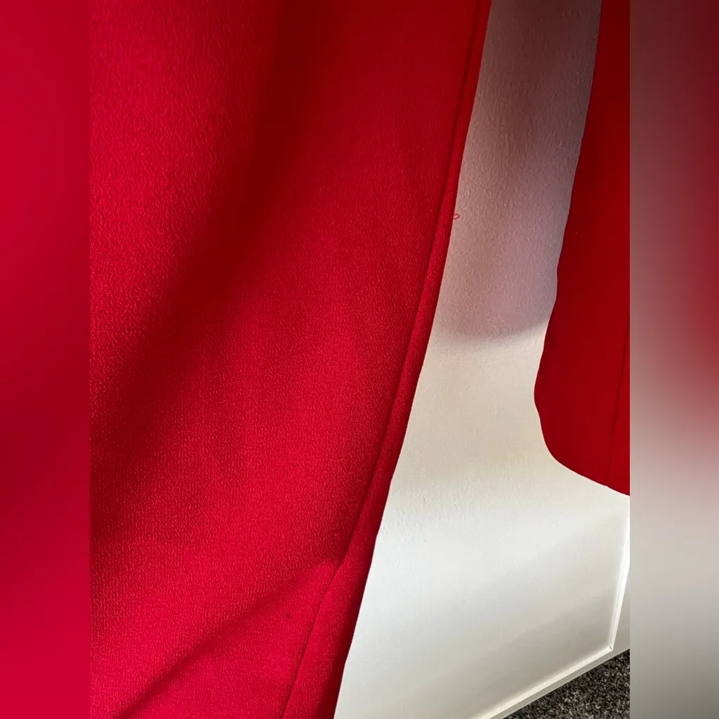 Le Suit Women’s Red‎ 90s Vintage Jacket Blazer With Black Toggle Size 8 - Image 16