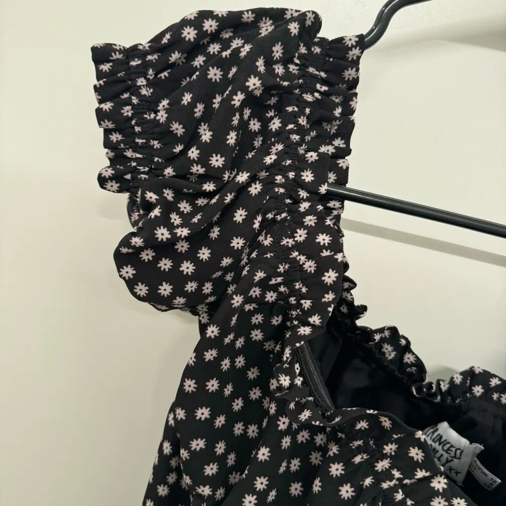 Princess Polly Black Floral Mini Dress - Image 5