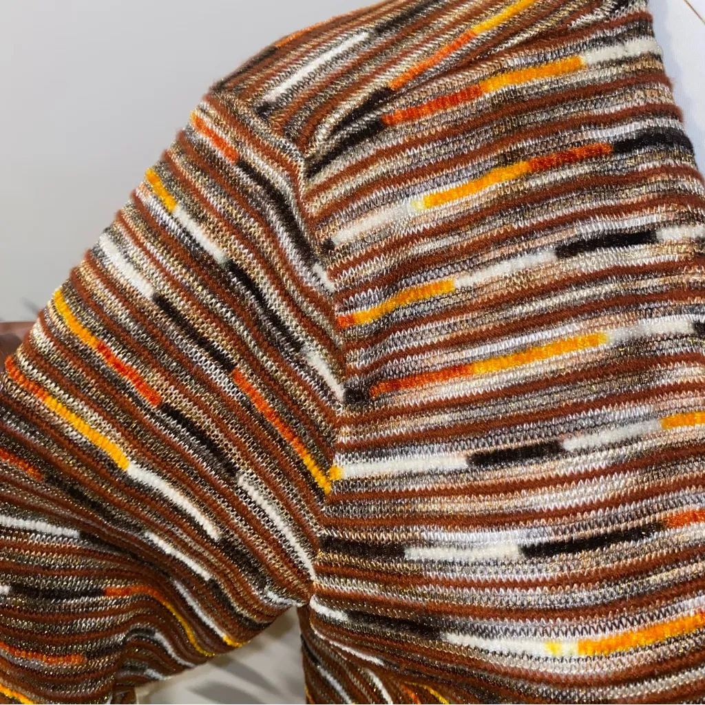 Ruby Rd. vintage whimsical bohemian fairycore orange & brown striped cardigan - Image 6