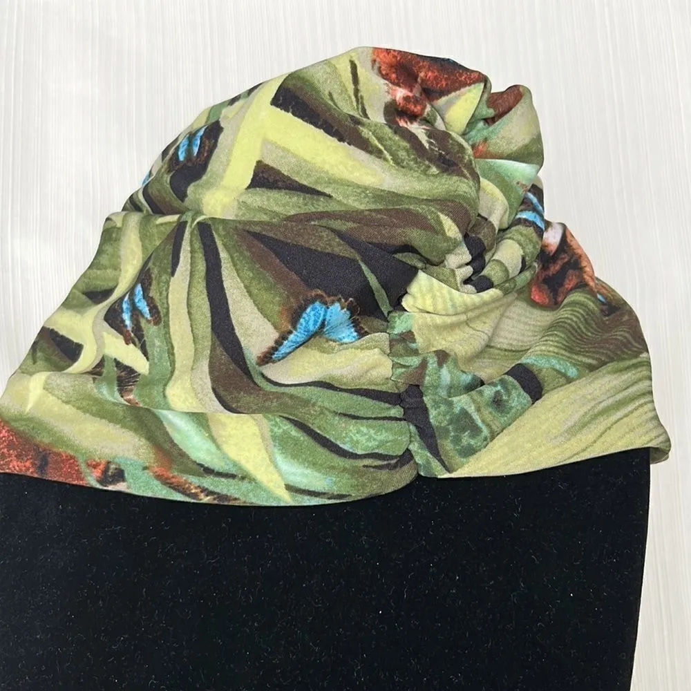 Attitudes by Renee Set of 2 Solid & Printed Head Wrap Turbans - Image 3
