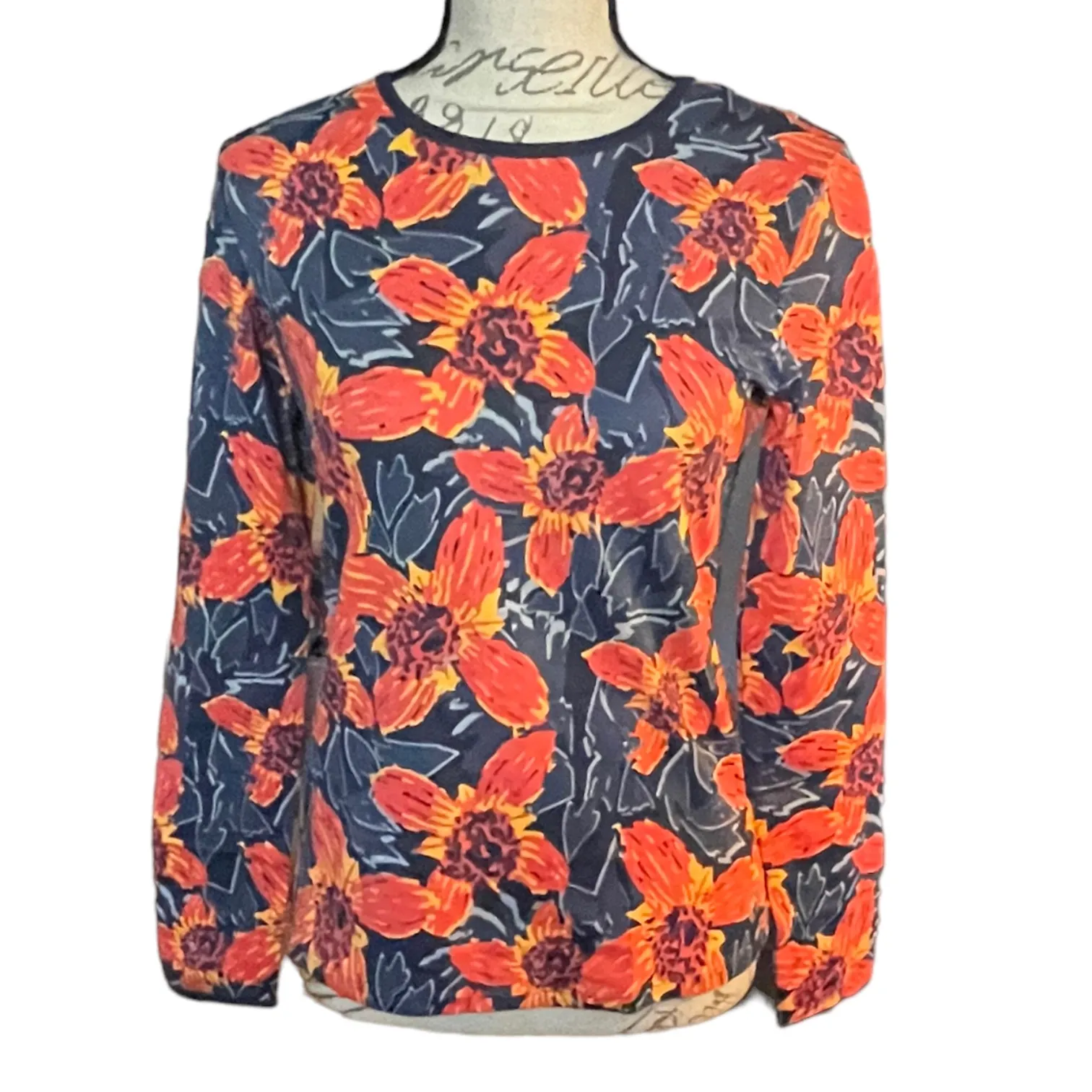 Hang Ten Floral Long Sleeve Rash Swim Guard Size X-Small - Image 2