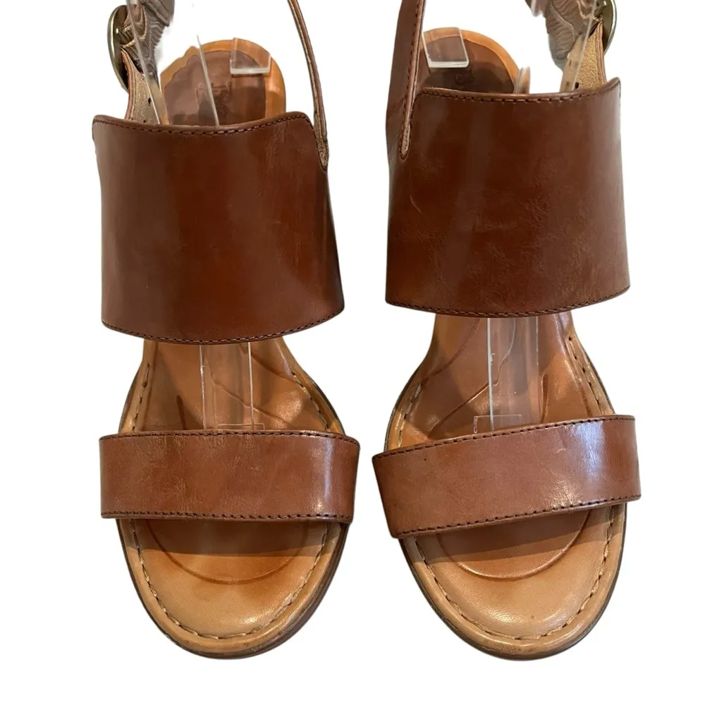 Born Cindie Sandals, Tan Full Grain Leather, Sz 8 - Image 7