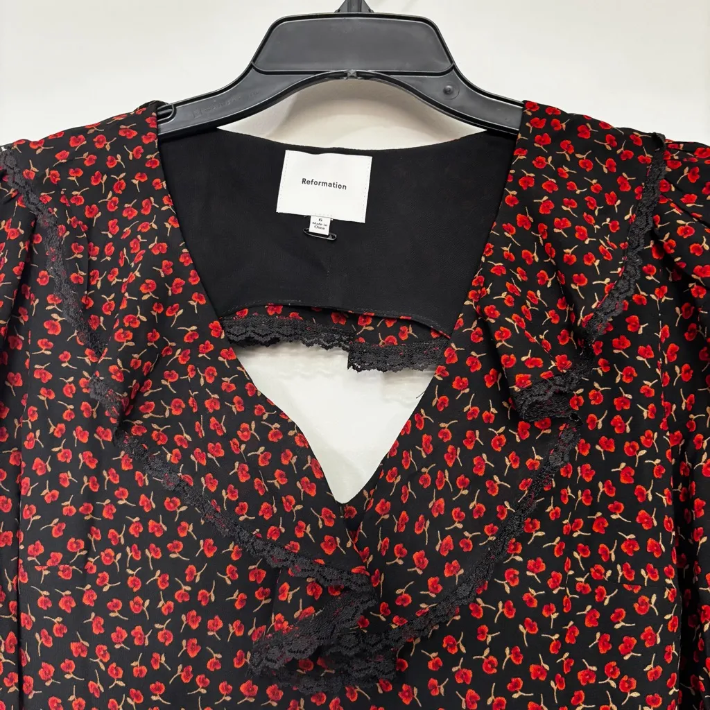 REFORMATION Evra Lace Maxi Dress Size 6 - Image 4