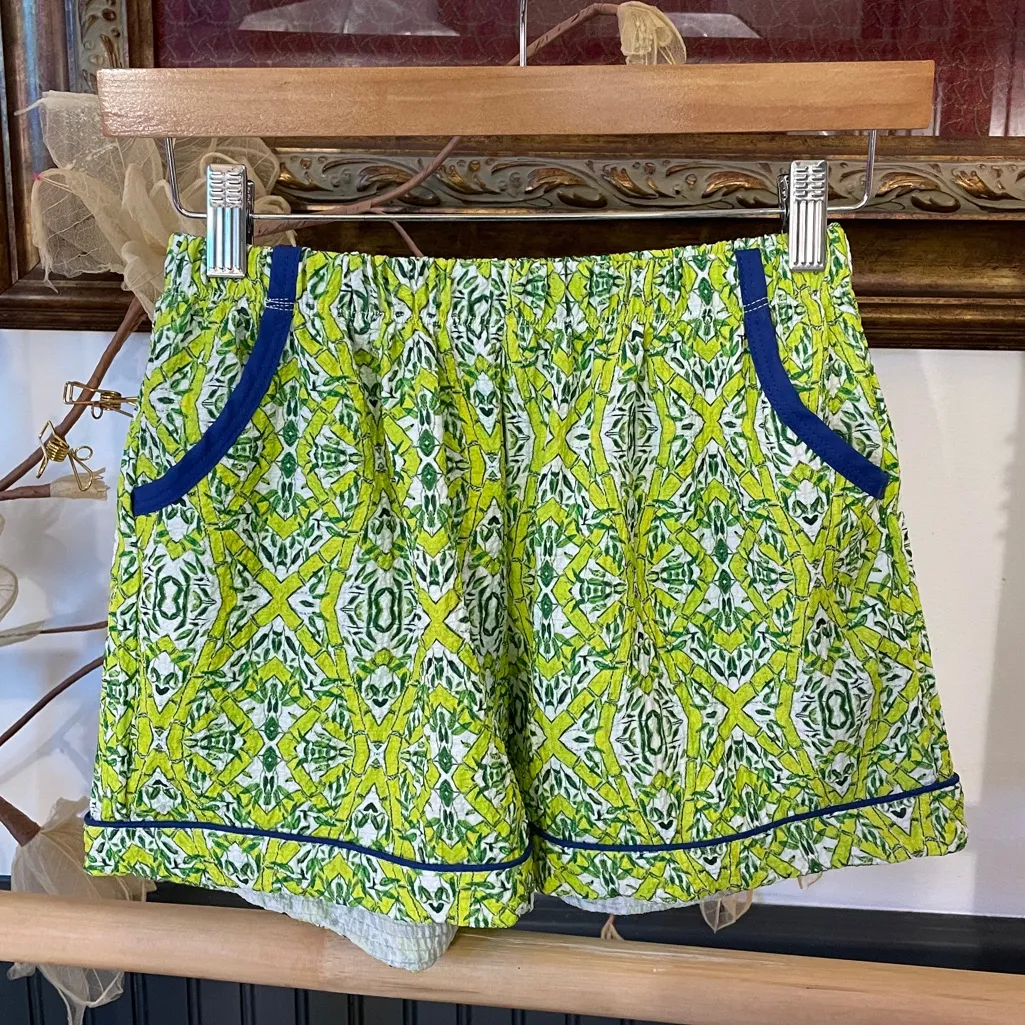 Mandi Paris Designs Lime Green & Blue Southern Boutique Pajama Set - Image 3