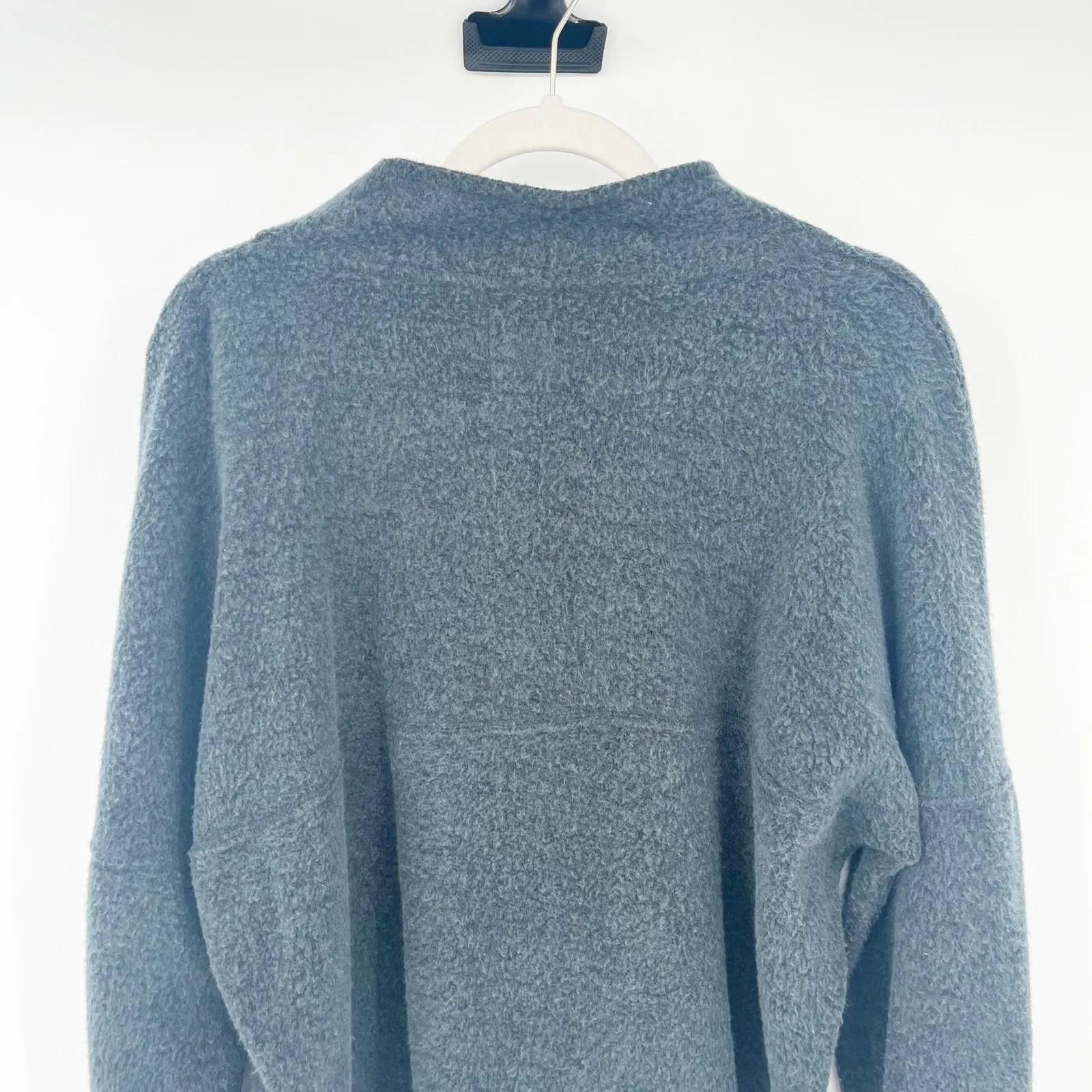 Soft Serve Womens Organic Cloud Cotton Cozy‎ 1/4 Zip Hoodless Hoodie Size L Gray Size L - Image 6