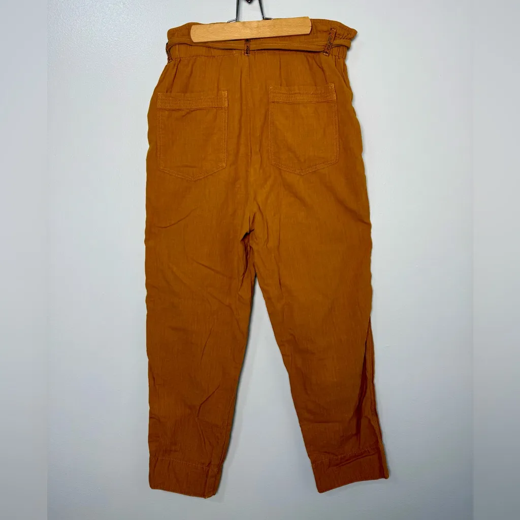 Anthropologie Straight Leg High Rise Malin Utility Pants with Tie Belt | S - Image 3